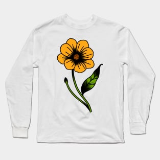 Yellow Flower Long Sleeve T-Shirt